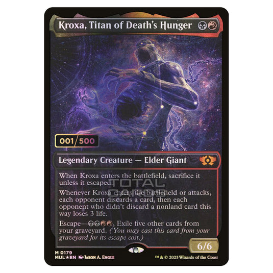 Magic The Gathering - Multiverse Legends - Kroxa, Titan of Death's Hunger (Double Rainbow Foil Serialized) - 0179a