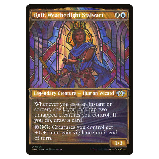 Magic The Gathering - Multiverse Legends - Raff, Weatherlight Stalwart (Halo Foil Card) - 0186