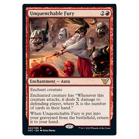 Magic The Gathering - Kamigawa - Neon Dynasty - Commander - Unquenchable Fury - 23/180