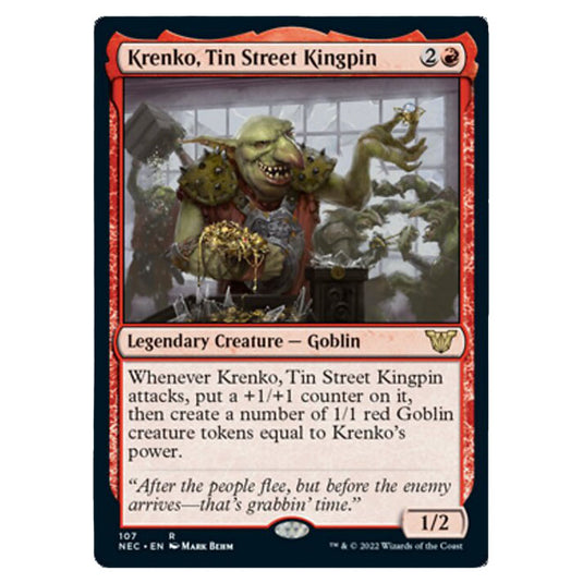 Magic The Gathering - Kamigawa - Neon Dynasty - Commander - Krenko, Tin Street Kingpin - 107/180