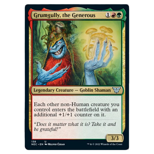 Magic The Gathering - Kamigawa - Neon Dynasty - Commander - Grumgully, the Generous - 138/180