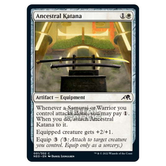 Magic The Gathering - Kamigawa - Neon Dynasty - Ancestral Katana - 1/302