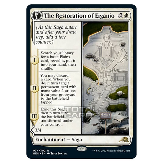 Magic The Gathering - Kamigawa - Neon Dynasty - The Restoration of Eiganjo // Architect of Restoration - 34/302