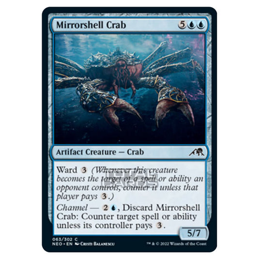 Magic The Gathering - Kamigawa - Neon Dynasty - Mirrorshell Crab - 63/302