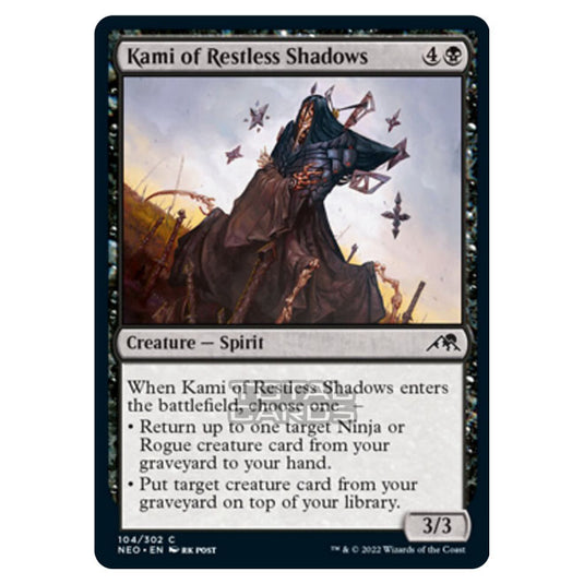 Magic The Gathering - Kamigawa - Neon Dynasty - Kami of Restless Shadows - 104/302