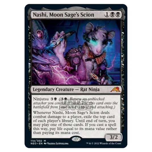 Magic The Gathering - Kamigawa - Neon Dynasty - Nashi, Moon Sage's Scion - 114/302