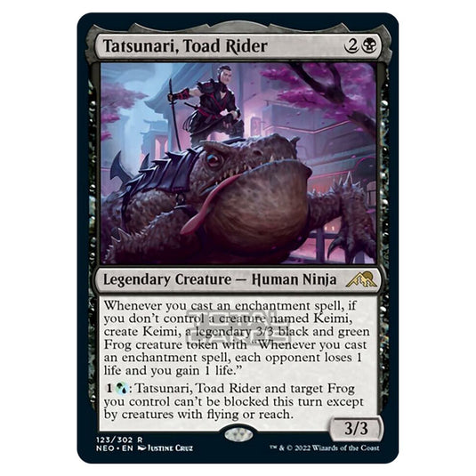 Magic The Gathering - Kamigawa - Neon Dynasty - Tatsunari, Toad Rider - 123/302