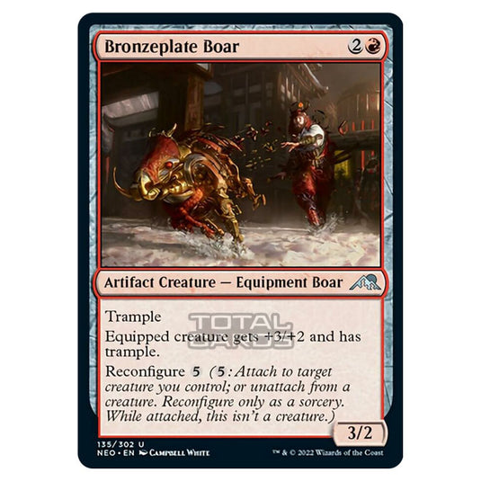 Magic The Gathering - Kamigawa - Neon Dynasty - Bronzeplate Boar - 135/302