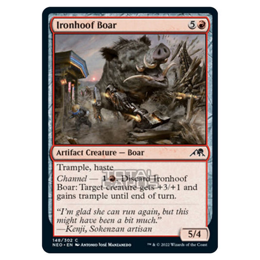 Magic The Gathering - Kamigawa - Neon Dynasty - Ironhoof Boar - 148/302