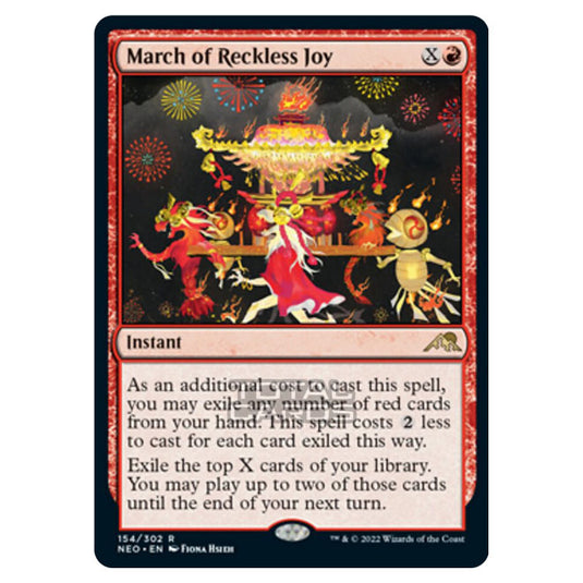 Magic The Gathering - Kamigawa - Neon Dynasty - March of Reckless Joy - 154/302