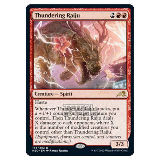 Magic The Gathering - Kamigawa - Neon Dynasty - Thundering Raiju - 166/302