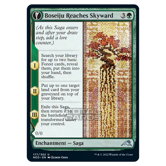 Magic The Gathering - Kamigawa - Neon Dynasty - Boseiju Reaches Skyward // Branch of Boseiju - 177/302