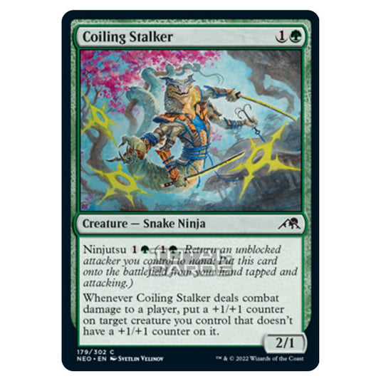 Magic The Gathering - Kamigawa - Neon Dynasty - Coiling Stalker - 179/302