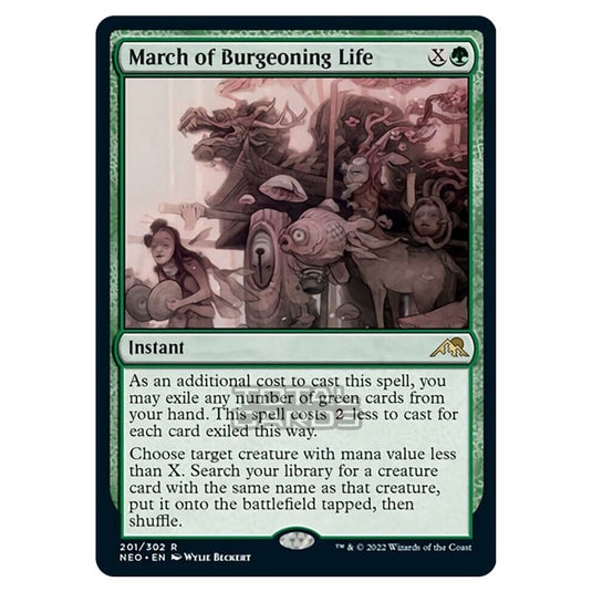 Magic The Gathering - Kamigawa - Neon Dynasty - March of Burgeoning Life - 201/302