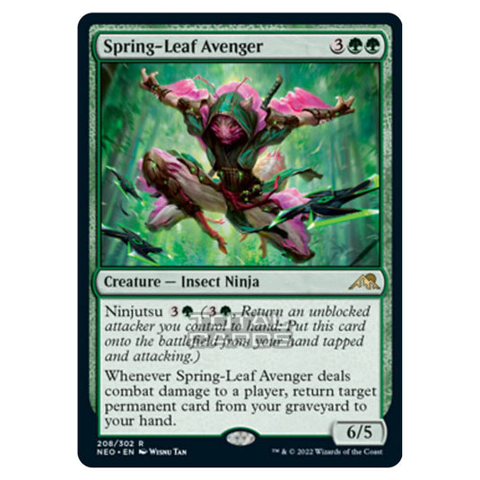 Magic The Gathering - Kamigawa - Neon Dynasty - Spring-Leaf Avenger - 208/302