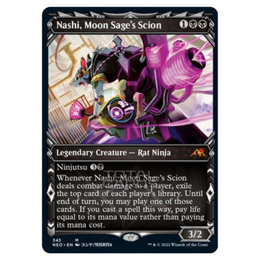 Magic The Gathering - Kamigawa - Neon Dynasty - Nashi, Moon Sage's Scion - 343/302