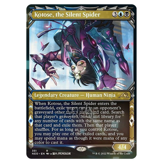 Magic The Gathering - Kamigawa - Neon Dynasty - Kotose, the Silent Spider - 351/302