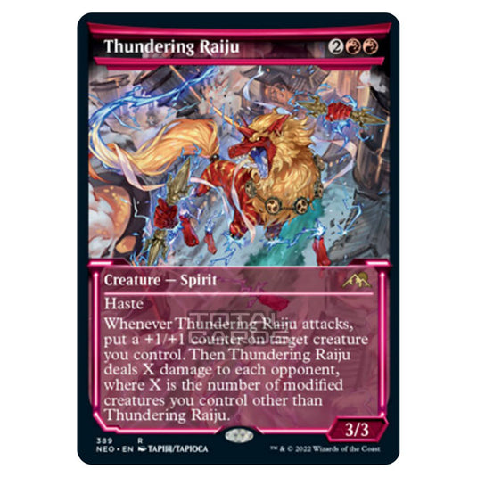 Magic The Gathering - Kamigawa - Neon Dynasty - Thundering Raiju - 389/302