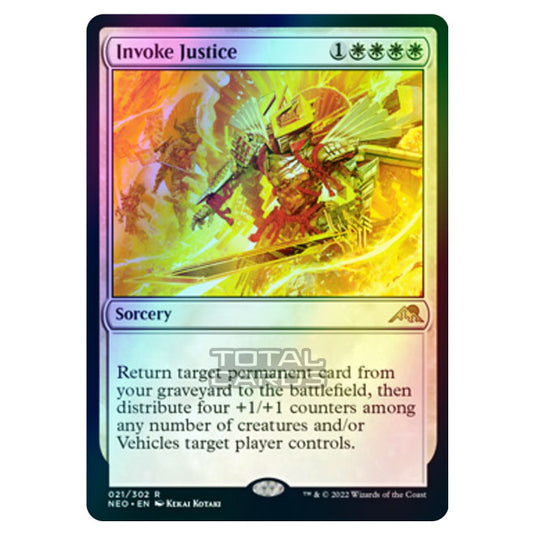 Magic The Gathering - Kamigawa - Neon Dynasty - Invoke Justice - 21/302 (Foil)