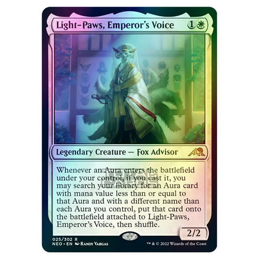 Magic The Gathering - Kamigawa - Neon Dynasty - Light-Paws, Emperor's Voice - 25/302 (Foil)