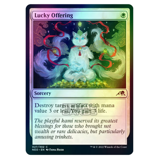 Magic The Gathering - Kamigawa - Neon Dynasty - Lucky Offering - 27/302 (Foil)