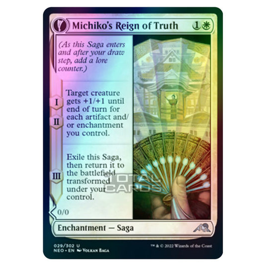 Magic The Gathering - Kamigawa - Neon Dynasty - Michiko's Reign of Truth // Portrait of Michiko - 29/302 (Foil)