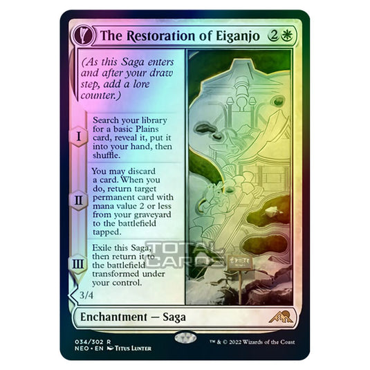 Magic The Gathering - Kamigawa - Neon Dynasty - The Restoration of Eiganjo // Architect of Restoration - 34/302 (Foil)