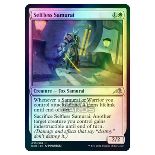 Magic The Gathering - Kamigawa - Neon Dynasty - Selfless Samurai - 35/302 (Foil)