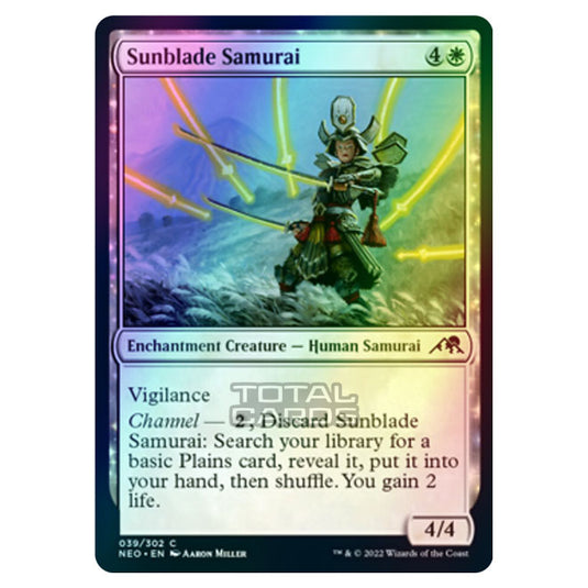 Magic The Gathering - Kamigawa - Neon Dynasty - Sunblade Samurai - 39/302 (Foil)