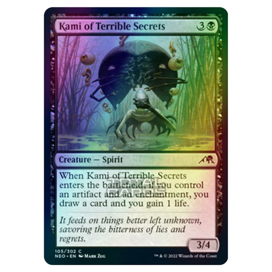 Magic The Gathering - Kamigawa - Neon Dynasty - Kami of Terrible Secrets - 105/302 (Foil)