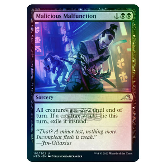 Magic The Gathering - Kamigawa - Neon Dynasty - Malicious Malfunction - 110/302 (Foil)