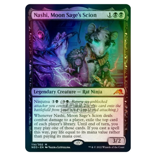 Magic The Gathering - Kamigawa - Neon Dynasty - Nashi, Moon Sage's Scion - 114/302 (Foil)