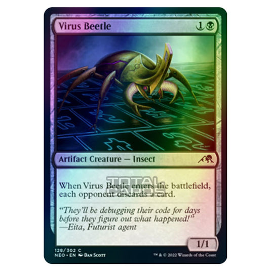 Magic The Gathering - Kamigawa - Neon Dynasty - Virus Beetle - 128/302 (Foil)