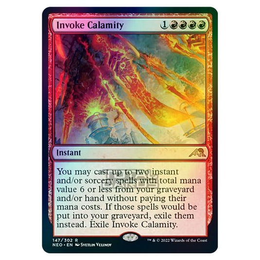 Magic The Gathering - Kamigawa - Neon Dynasty - Invoke Calamity - 147/302 (Foil)