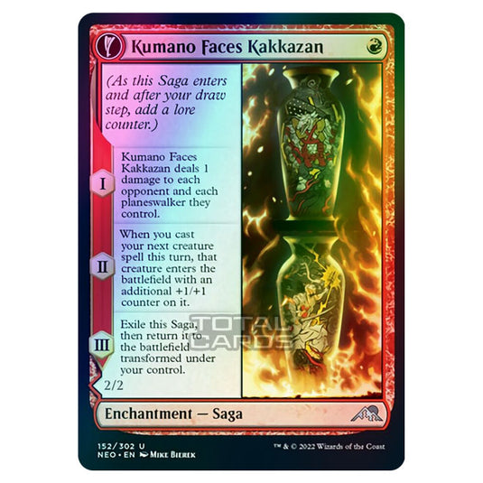 Magic The Gathering - Kamigawa - Neon Dynasty - Kumano Faces Kakkazan // Etching of Kumano - 152/302 (Foil)