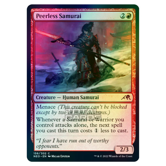 Magic The Gathering - Kamigawa - Neon Dynasty - Peerless Samurai - 156/302 (Foil)