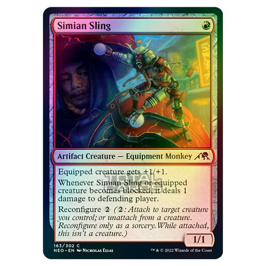 Magic The Gathering - Kamigawa - Neon Dynasty - Simian Sling - 163/302 (Foil)