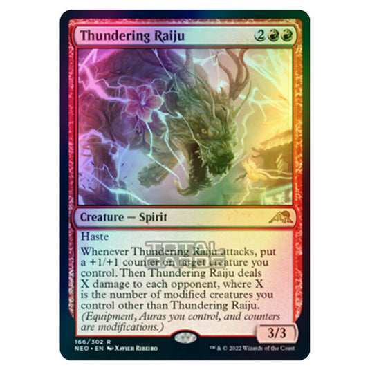 Magic The Gathering - Kamigawa - Neon Dynasty - Thundering Raiju - 166/302 (Foil)