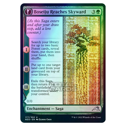 Magic The Gathering - Kamigawa - Neon Dynasty - Boseiju Reaches Skyward // Branch of Boseiju - 177/302 (Foil)