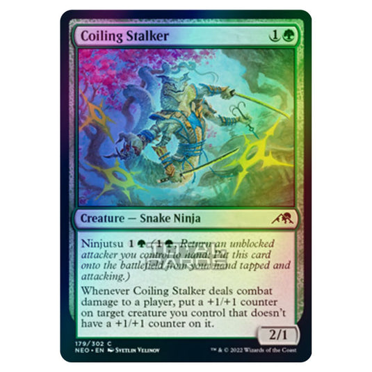 Magic The Gathering - Kamigawa - Neon Dynasty - Coiling Stalker - 179/302 (Foil)