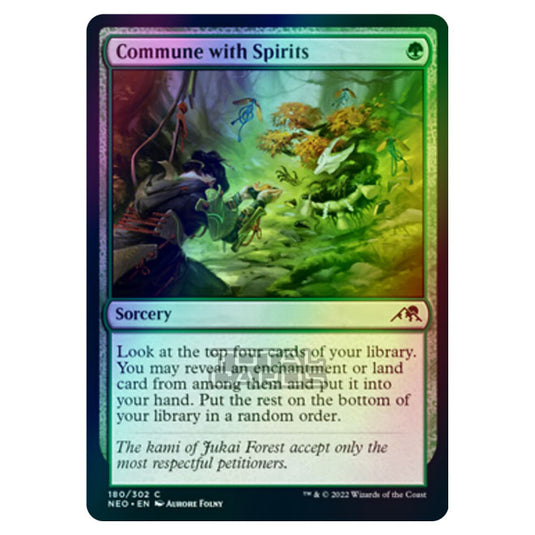 Magic The Gathering - Kamigawa - Neon Dynasty - Commune with Spirits - 180/302 (Foil)