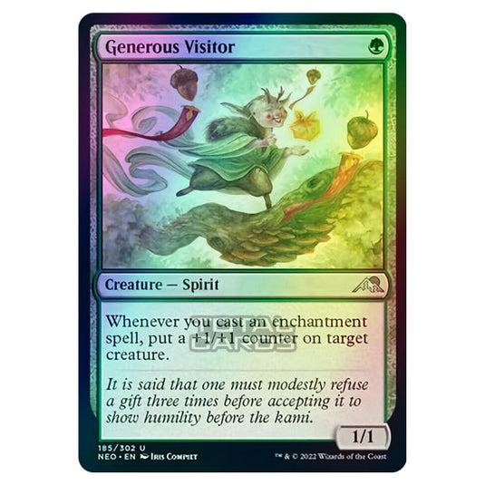 Magic The Gathering - Kamigawa - Neon Dynasty - Generous Visitor - 185/302 (Foil)