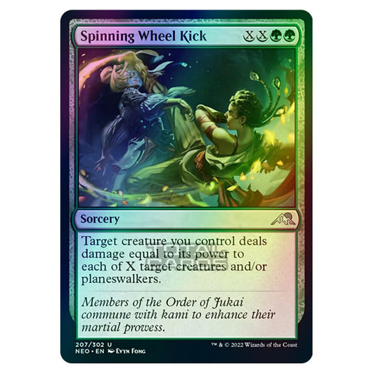 Magic The Gathering - Kamigawa - Neon Dynasty - Spinning Wheel Kick - 207/302 (Foil)