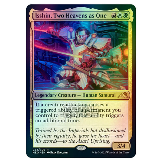 Magic The Gathering - Kamigawa - Neon Dynasty - Isshin, Two Heavens as One - 224/302 (Foil)