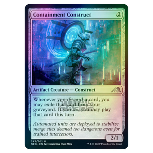 Magic The Gathering - Kamigawa - Neon Dynasty - Containment Construct - 243/302 (Foil)