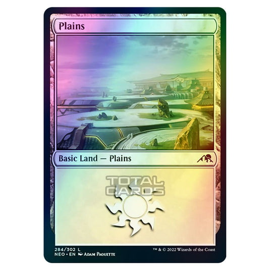 Magic The Gathering - Kamigawa - Neon Dynasty - Plains - 284/302 (Foil)