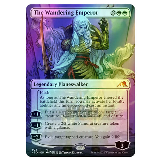 Magic The Gathering - Kamigawa - Neon Dynasty - The Wandering Emperor - 303/302 (Foil)