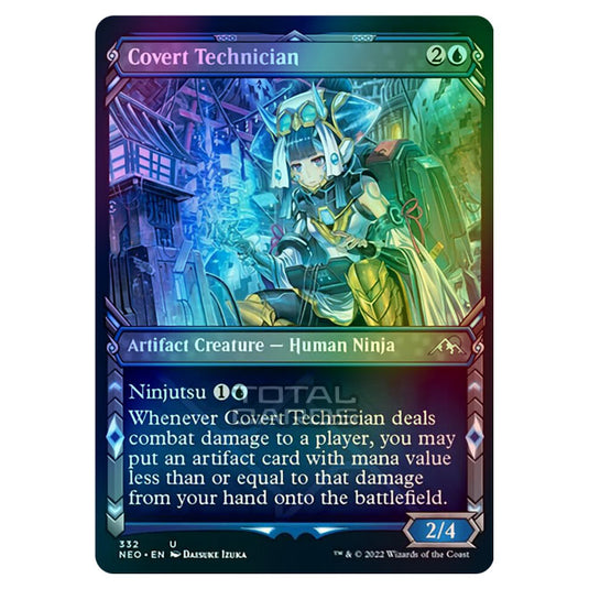 Magic The Gathering - Kamigawa - Neon Dynasty - Covert Technician - 332/302 (Foil)