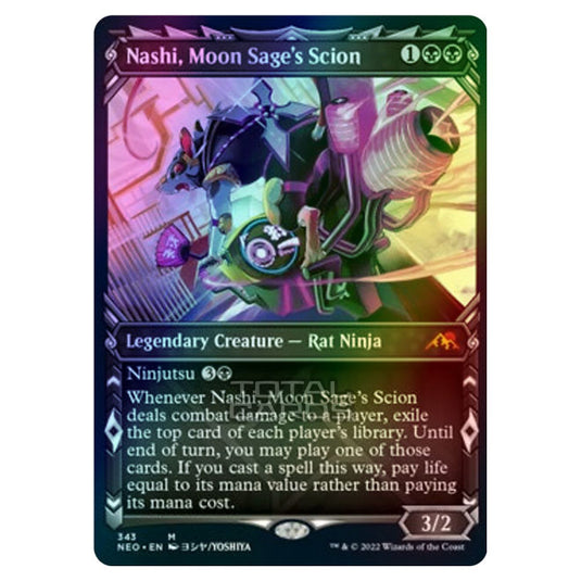 Magic The Gathering - Kamigawa - Neon Dynasty - Nashi, Moon Sage's Scion - 343/302 (Foil)