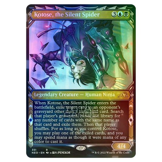 Magic The Gathering - Kamigawa - Neon Dynasty - Kotose, the Silent Spider - 351/302 (Foil)